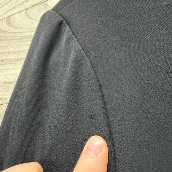 Lauren Ralph Lauren Shift Dress Womens 8 Black Long Sleeve Keyhole Neck Back Zip - Picture 7 of 12